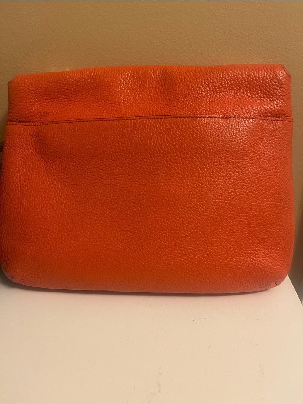MCM Orange Leather Chain-Handle Shoulder Bag with Gold Accents - Picture 2 of 16